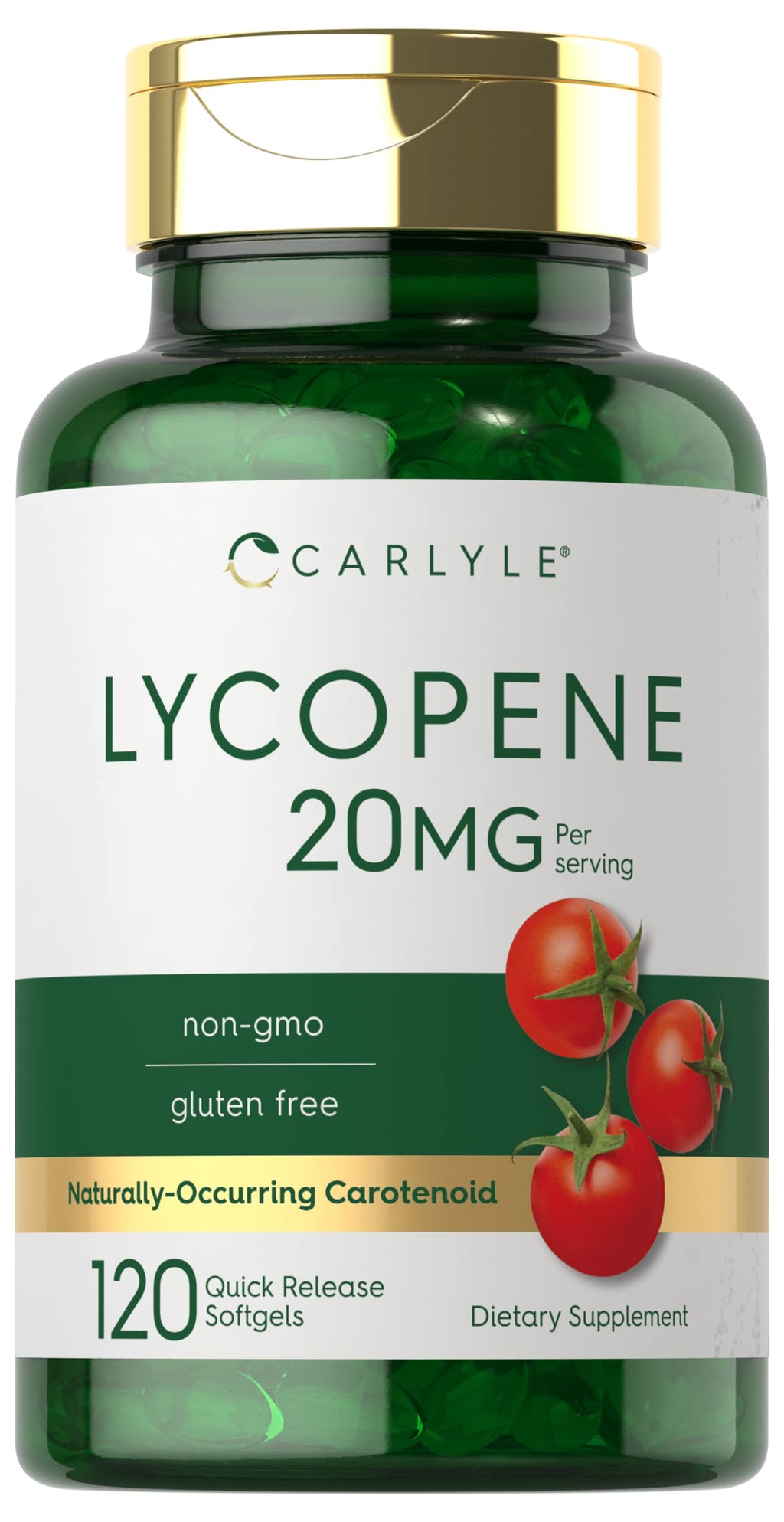 Carlyle Lycopene | 20mg | 120 Softgels | Non-GMO & Gluten Free Supplement