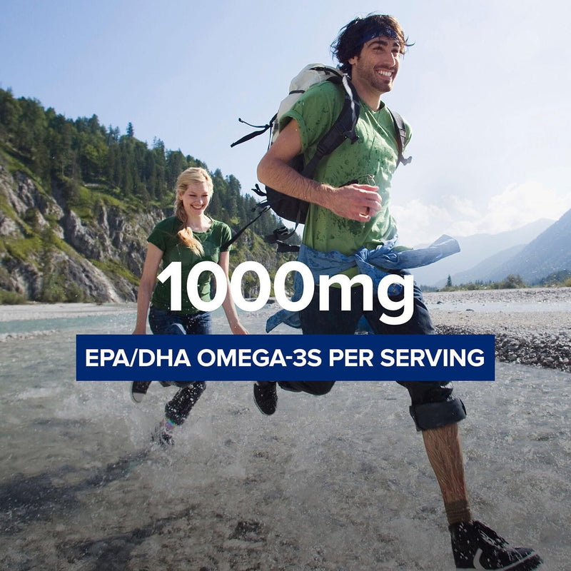 GNC Triple Strength Fish Oil, 1000mg EPA & DHA, 30 Softgels | Provides EPA and DHA to Support Heart, Brain, Skin, Eye, and Joint Health, Sourced from Purified Wild Caught Fish 30 Count (Pack of 1)