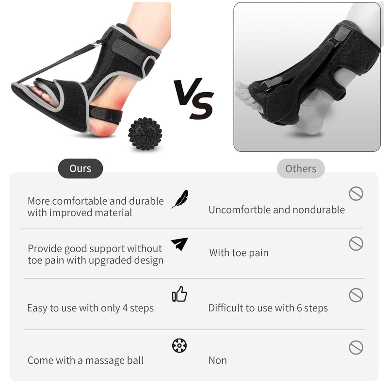 [Australia] - Plantar fasciitis bandage with massage ball: heel spur bandage, foot bandage, plantar fasciitis night splint to relieve foot pain from plantar fasciitis, Achilles tendonitis 