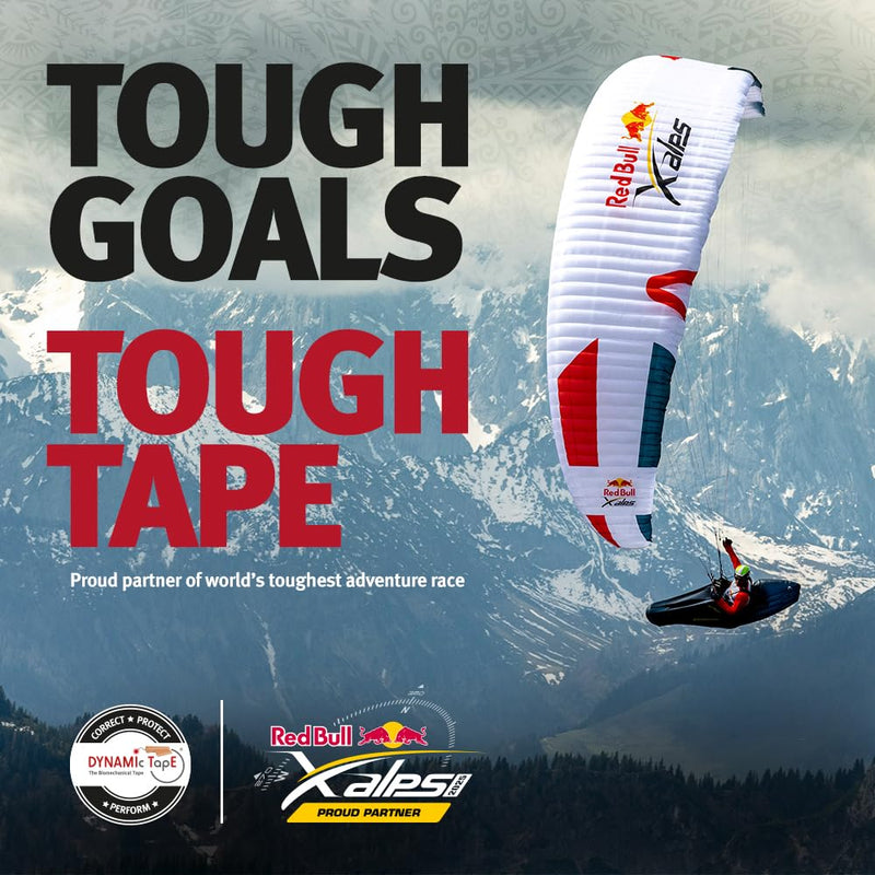 Dynamic Tape® Red Bull X-Alps Edition – Eco-Friendly Biomechanical Sports Tape for Injury Support | Physio Tape for Knee, Shoulder, Back & Muscles | Durable Kinesiology Tape for Athletes | 3" (1) 1