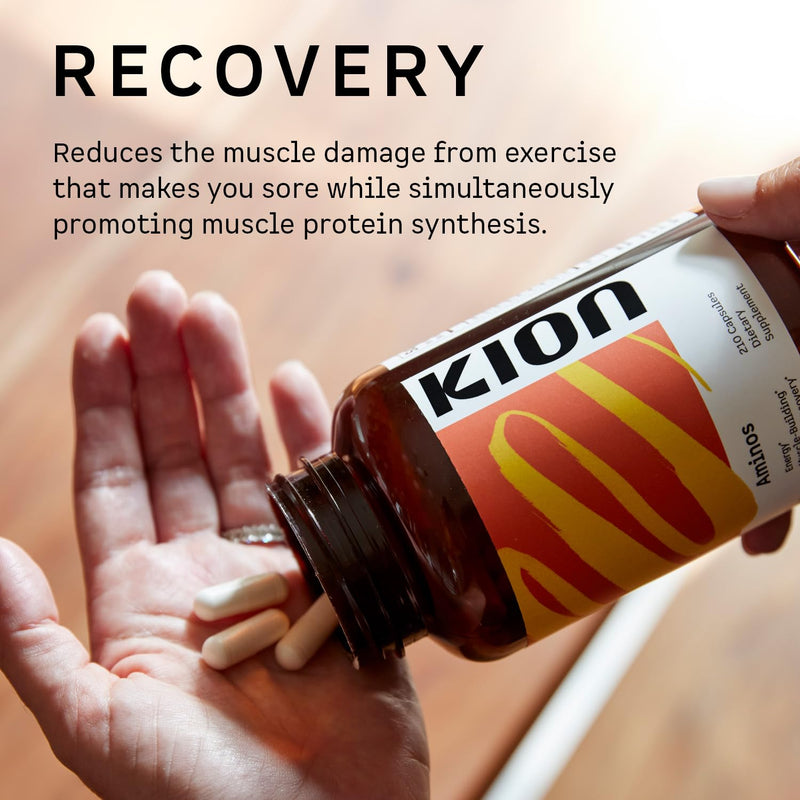 [Australia] - Kion Aminos Essential Amino Acids Capsules | The Building Blocks for Muscle Recovery, Reduced Cravings, Better Cognition, Immunity, and More | 30 Servings 