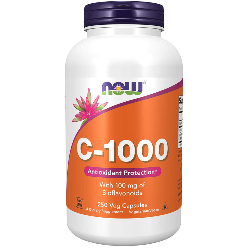 NOW Supplements, Probiotic-10™, 25 Billion, with 10 Probiotic Strains, Dairy, Soy and Gluten Free & Supplements, Vitamin C-1,000 with 100 mg of Bioflavonoids, Antioxidant Protection*, 250 Capsules