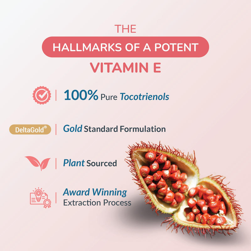 [Australia] - Eannatto Tocotrienols Vitamin E Supplements Tocopherol Free, Supports Immune Health, Non-GMO, Gluten Free & Antioxidant (125MG 60 Softgels) 125 MG 60 Softgels 