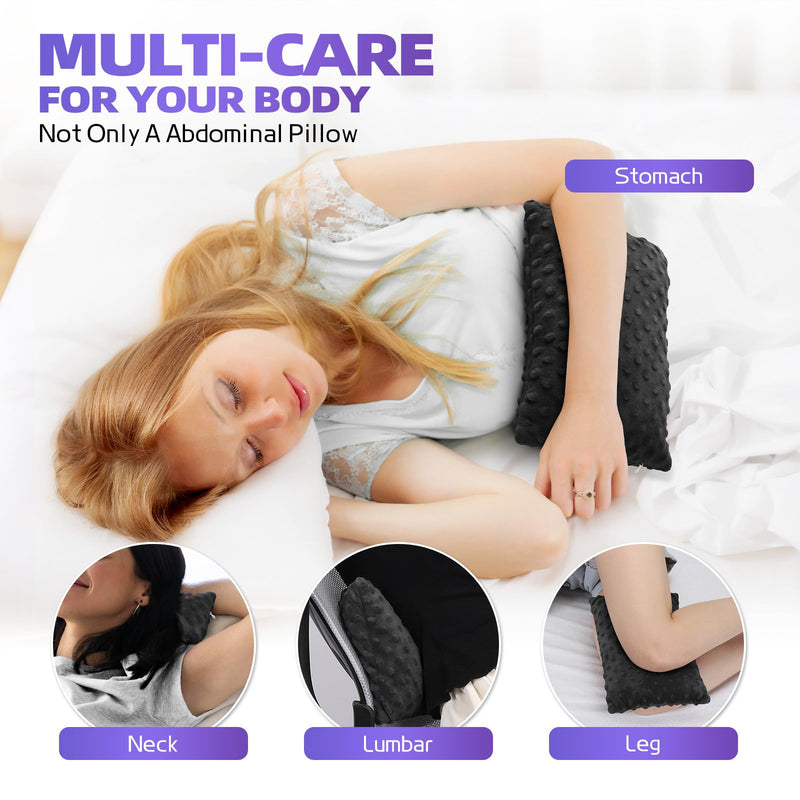 [Australia] - Hysterectomy Recovery Pillow with Hot/Cold Pack Pocket - Abdominal Surgery Recovery Pillow for Women, C-Section & Tummy Tuck Must Haves, Post Op Support Cushion (Black) Black 