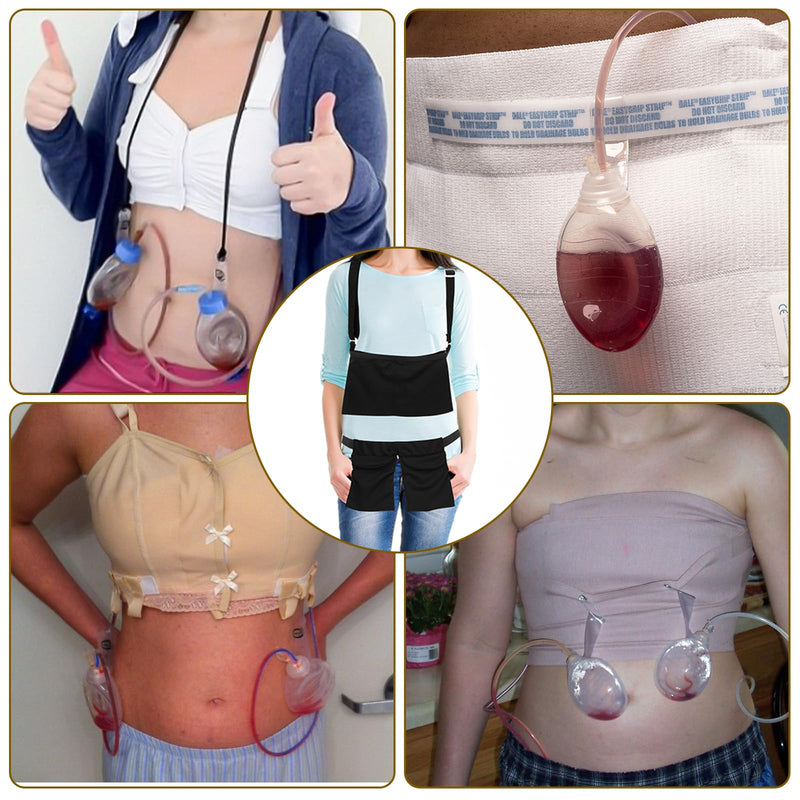 [Australia] - 2pcs Drain Holder After Tummy Tuck, Adjustable Mastectomy Drain Holder Drain Holder After Tummy Tuck Mastectomy Drainage Pouch Mastectomy Tummy Tuck Recovery Supplies 