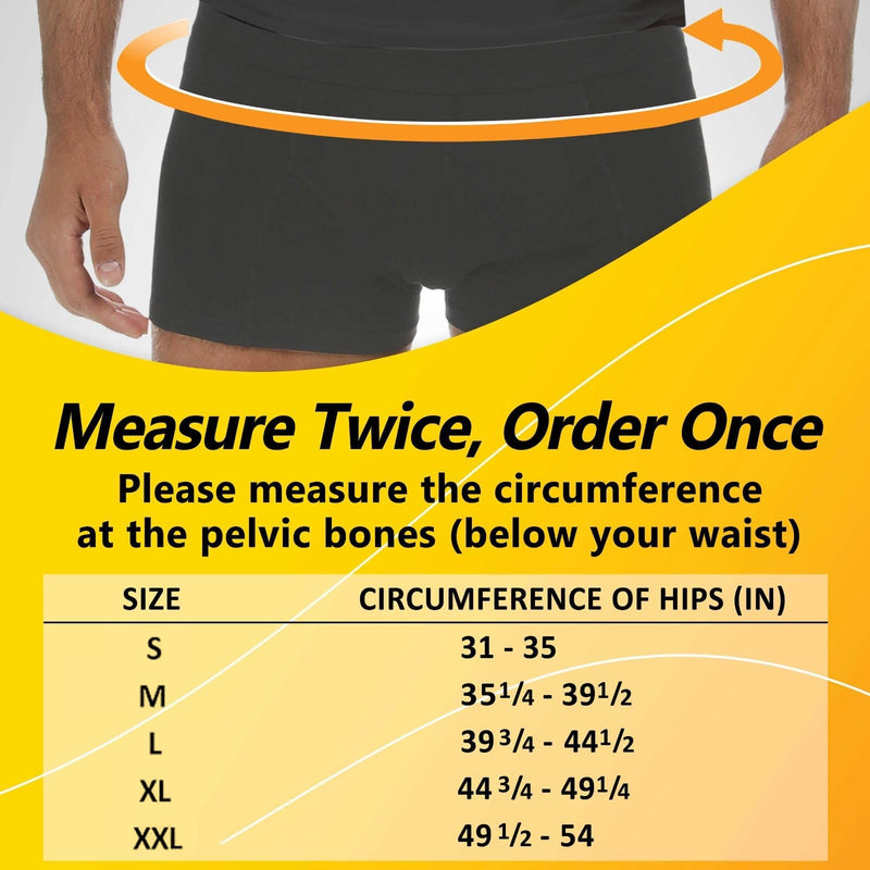 URIEL Left Side Hernia Belts for Men - Inguinal Hernia Belt for Men, Pre and Post Surgery Truss, Size Small, Cream (31-35 Inches) Cream (Left)