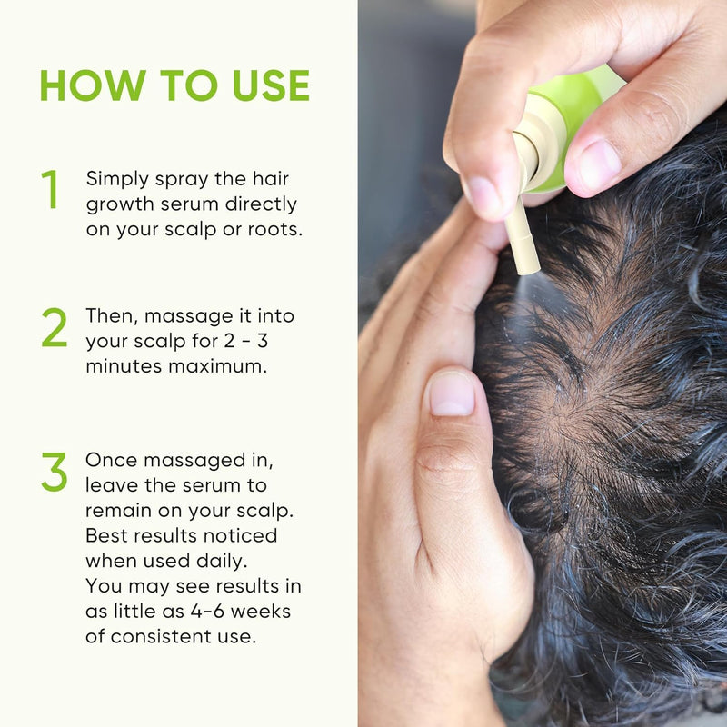 Hair Growth Serum Spray - with Rosemary Batana Oil Biotin for Hair Loss and Thinning Hair - Thicker Fuller Hair for Women Men 2 Fl Oz (Pack of 1) 2 Fl Oz (Pack of 1)