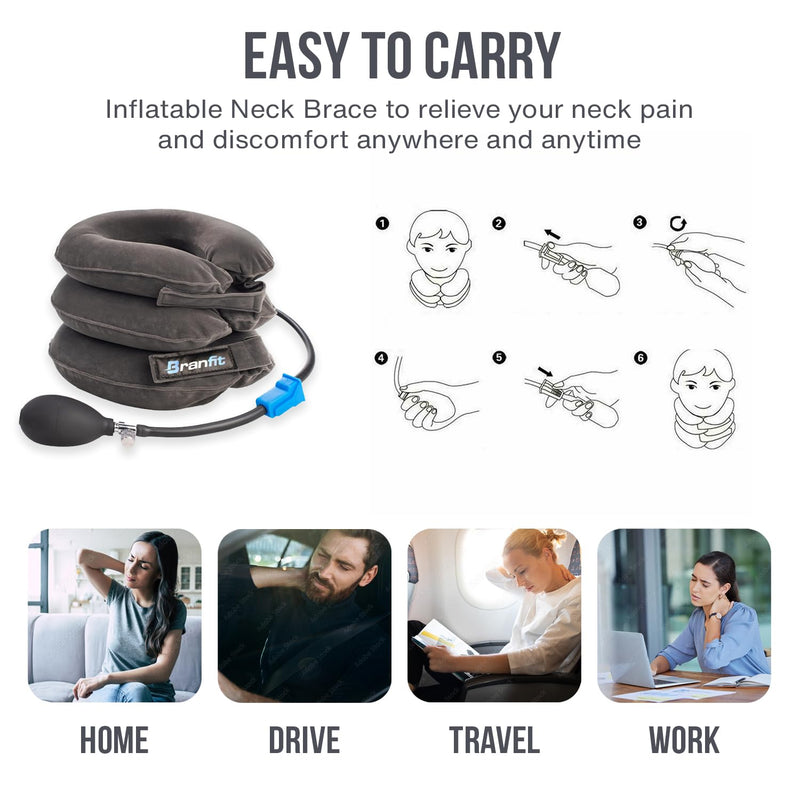 [Australia] - Cervical Neck Traction Device Pro - Adjustable Neck Support and Neck Stretcher for Spine Alignment and Neck Pain Relief Neck Brace Pro 