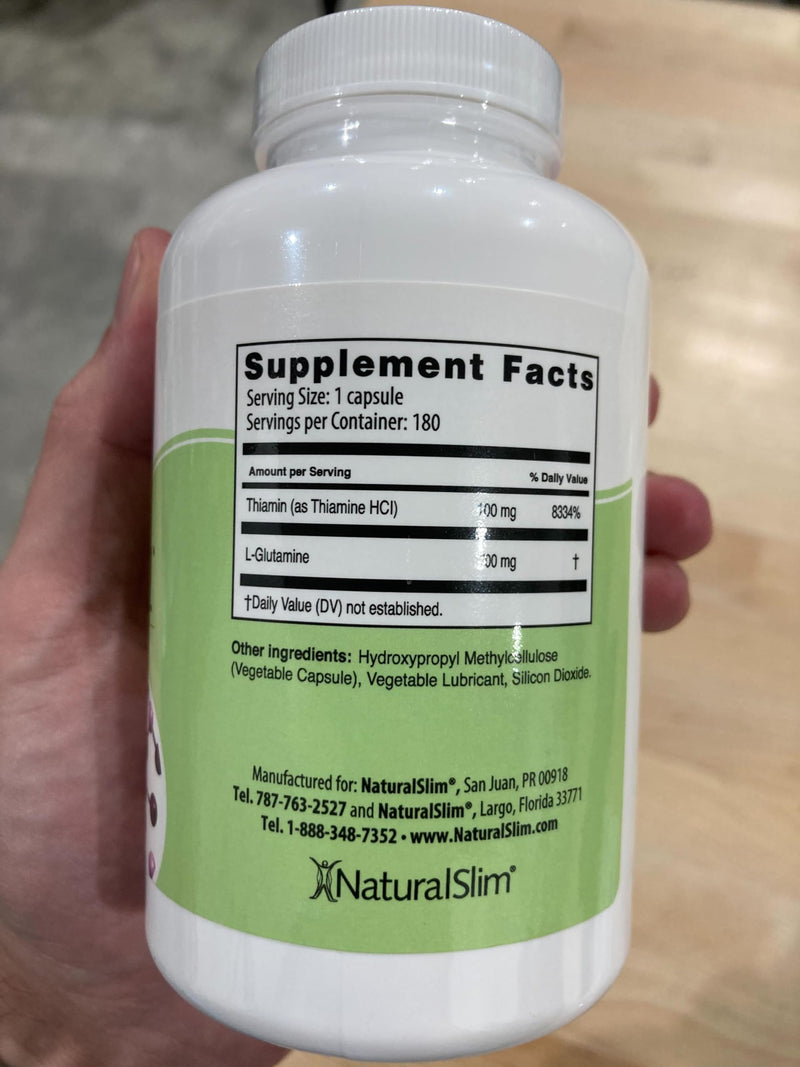 [Australia] - NaturalSlim Crave Control Appetite and Craving Suppressant Supplement - Natural Hunger Suppressant with L glutamine & Thiamine B Complex for Energy & Metabolism Booster - 180 Capsules 