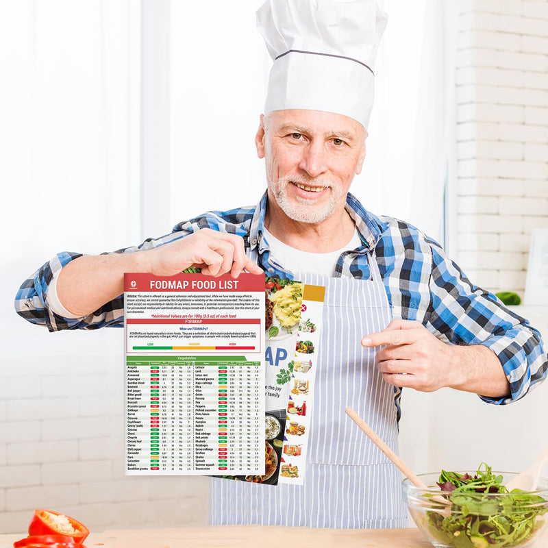 [Australia] - HAMIEW Set 3 Low FODMAP Food List Chart & Meal Plan for IBS, SIBO, Bloating ‚Äì Laminated Diet Guide w/Serving Size, Net Carbs, Calories, Gluten, Fiber ‚Äì Elimination Diet Recipes for Beginners 
