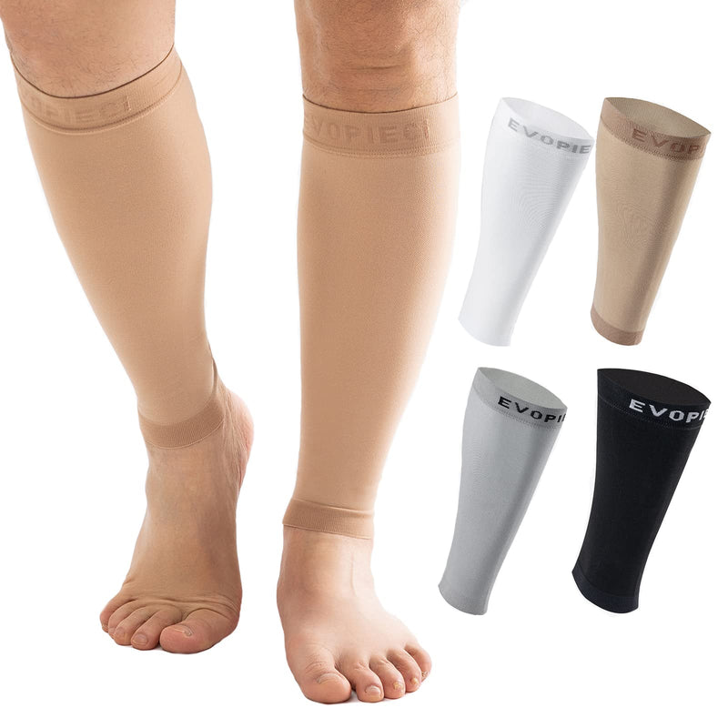 15-20mmHg Skin Calf Compression Sleeve Men and Women Wide Calf Sleeve Brace Compression Socks for Leg Support, Shin Splint,Pain Relief 3X-Large