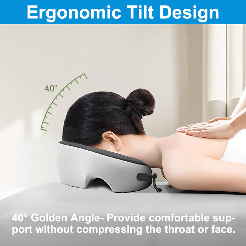 [Australia] - Massage Head Rest For Bed at Home, Bed Massage Head Holder, Face Down Pillow For Sleeping, Massage Table Headrest, Face Cradle, Post-Eye Surgery Recovery, Bamboo Charcoal Memory Foam Pillow Grey 