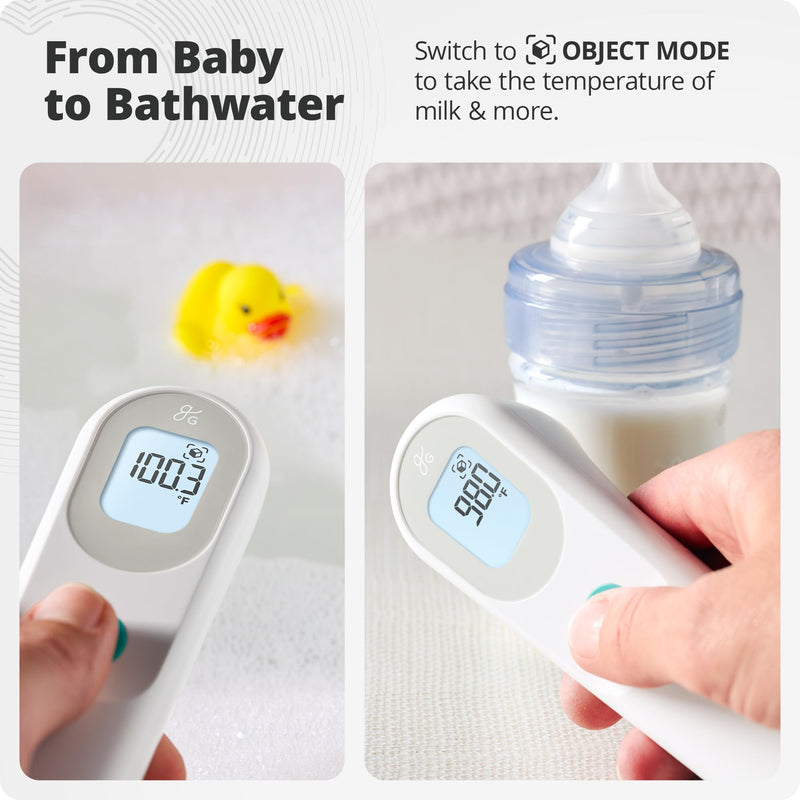 [Australia] - Greater Goods No-Touch Infrared Digital Thermometer for Adults, Kids, and Babies, Forehead Thermometer with Ergonomic Grip, Fever Alarm, White 