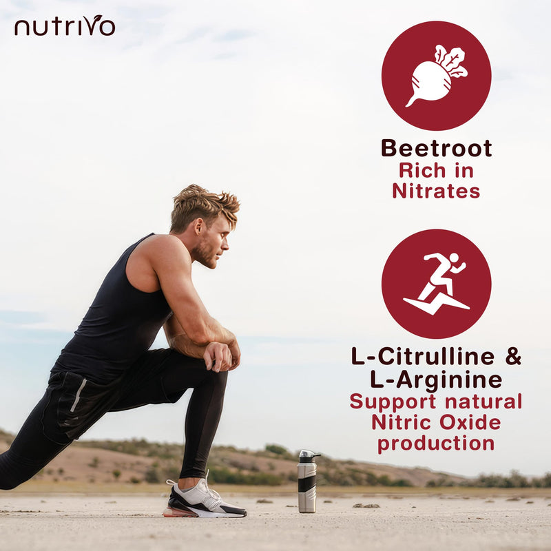 Nitric Oxide Supplements 6500mg | Nitric Oxide Supplements for Men | L Arginine and L Citrulline with Beetroot Nitric Oxide Booster | Supports Blood Flow & Blood Pressure | 120 Capsules