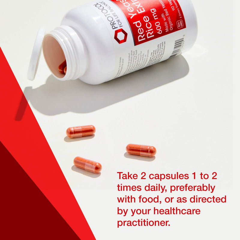 [Australia] - Protocol Red Yeast Rice Extract 600mg - Traditional Herbalism - 90 Veg Caps 