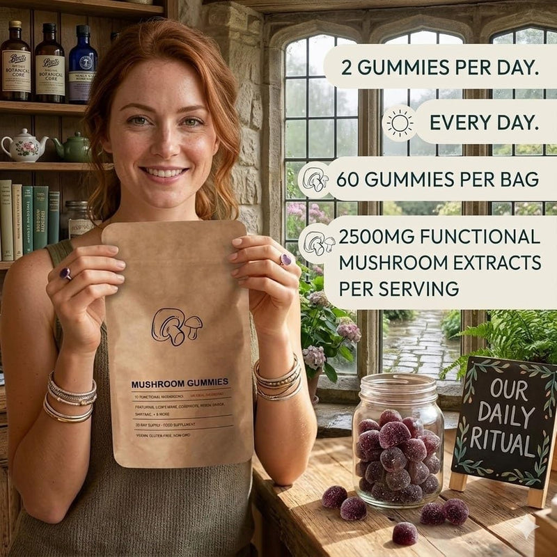 10 in 1 Mushroom Gummies High Strength for Women & Men(1 Bags)