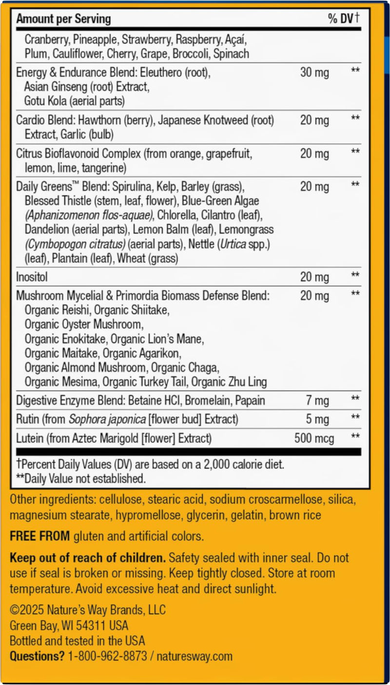 Nature's Way Alive! Men’s Daily Ultra Potency Multivitamin Tablets, 60 ct | Complete High Potency Men’s Daily Vitamin Promotes Heart & Muscle Function*, B-Vitamins, Zinc and Antioxidants 60 Count (Pack of 1)