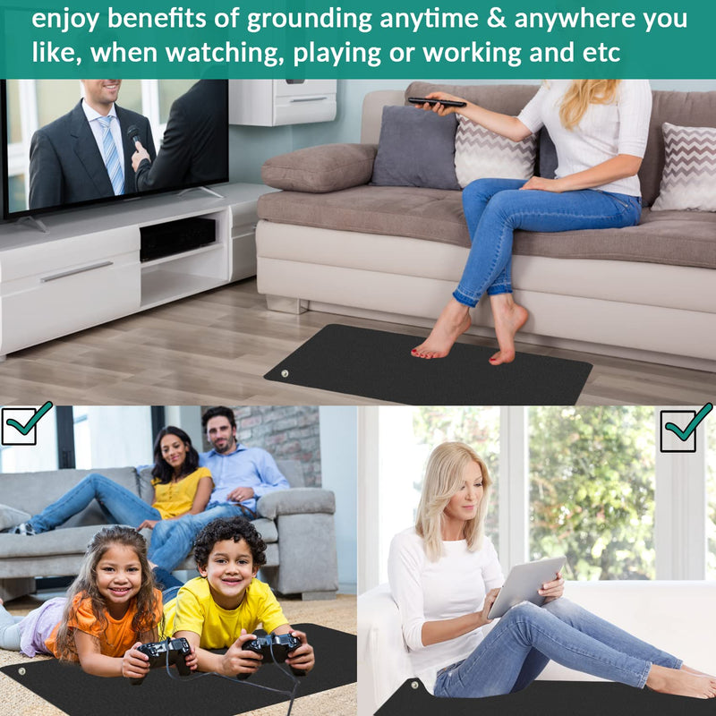 [Australia] - Grounding Mat for Improving Sleep, Grounding Pad for Health, Grounding Bed Mat with Grounding Cord for Better Working (35.5 * 23.6inch) 35.5 * 23.6 Inch 
