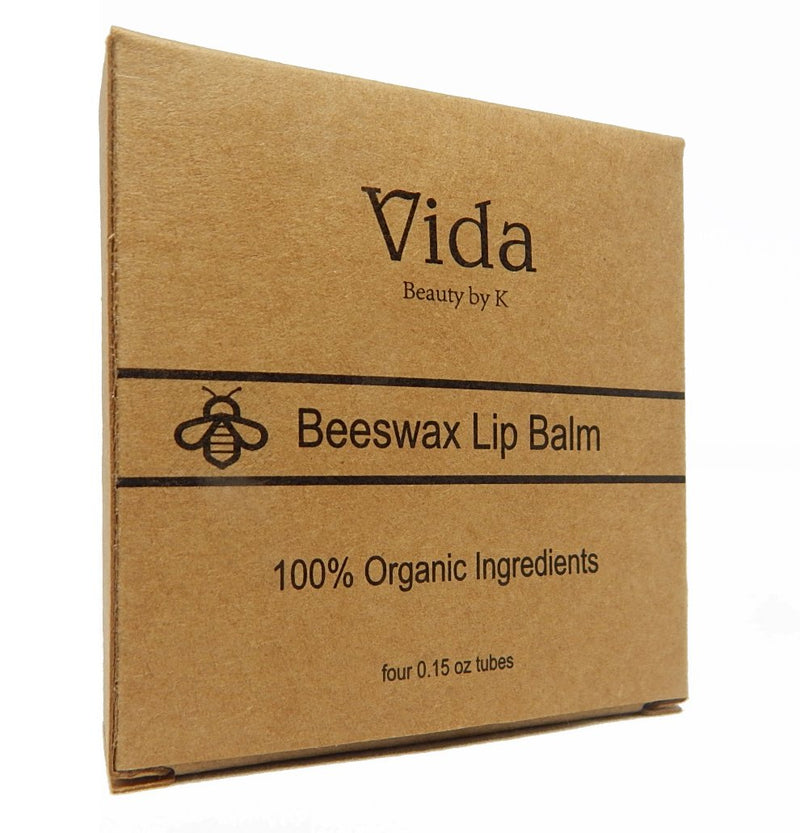 Natural Organic Lip Balm 100% Beeswax Peppermint Lip Balm,Coconut Oil,Vitamin E To Repair Dry, Cracked and Chapped Lips Organic Lip Balm