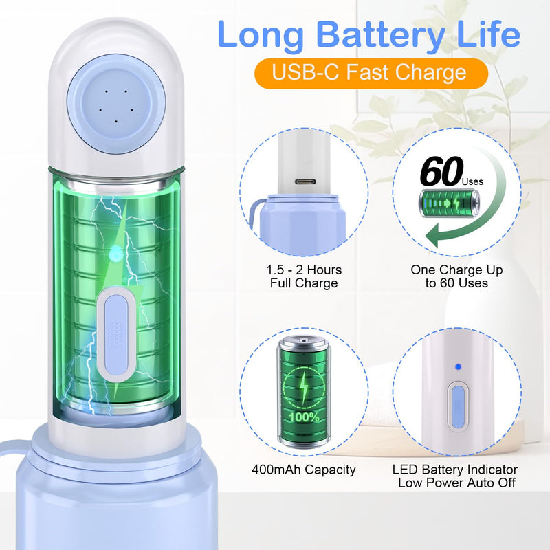[Australia] - Portable Bidet Toilet Aids Wiper Tool Set for Travel | 450mAh Battery | 350ML Bottle | IPX7 Waterproof | USB-C Charging | Compact & High-Powered with 2 Pressure Modes for Wiping and Personal Hygiene 