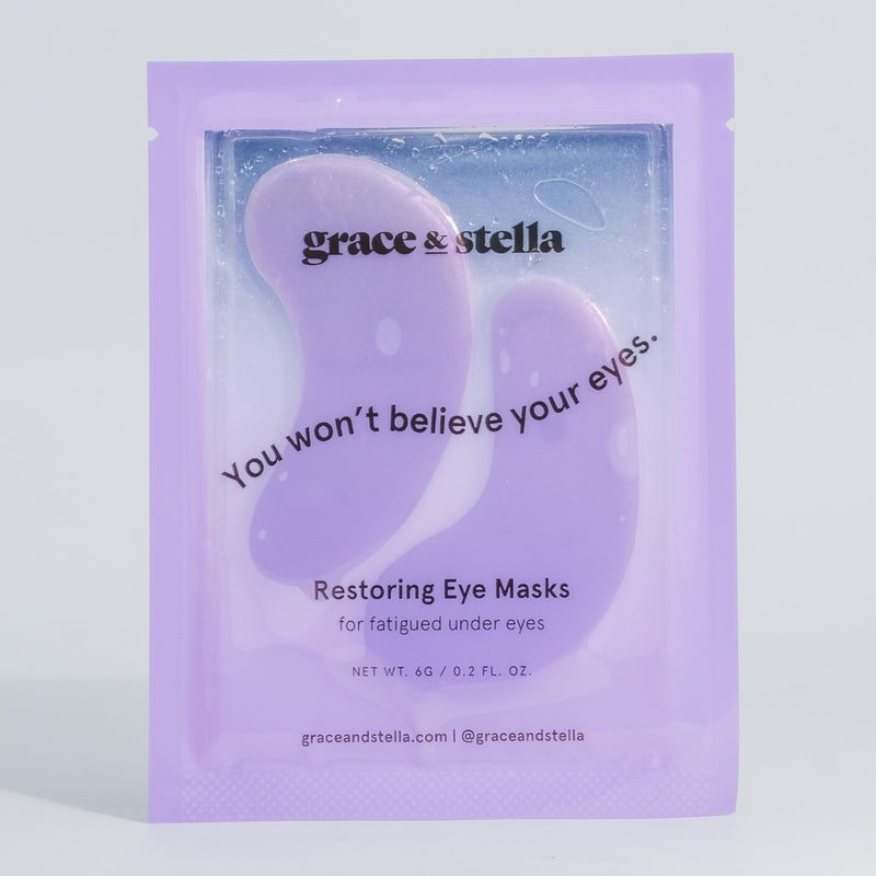 [Australia] - grace & stella Purple Eye Treatment Gels - Dermatologist Tested - Under Eye Masks With Retinol - Restoring Under Eye Patches for Puffy Eyes and Dark Circles - Vegan, Cruelty-Free, 24 Pairs 