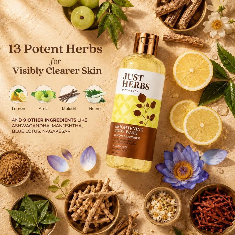Just Herbs Lime and Liquorice Vitamin C Brightening Body Wash