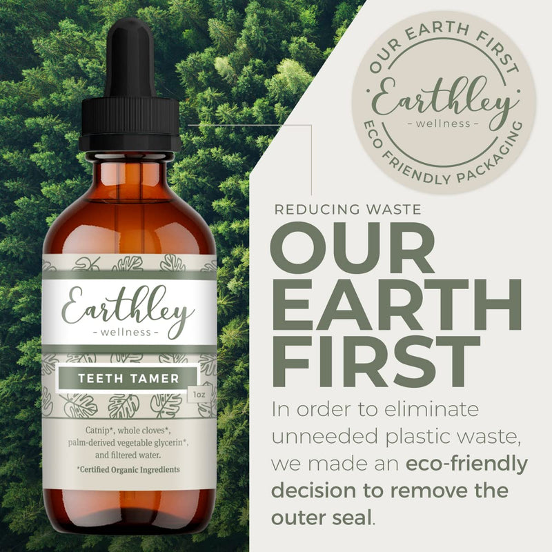 [Australia] - Earthley Wellness, Teeth Tamer, Natural Teething Relief, Soothes Drooling and Irritability due to Teething or Toothaches, Pure, Organic Ingredients, Improved Label, New Larger Size (1.69 oz) 