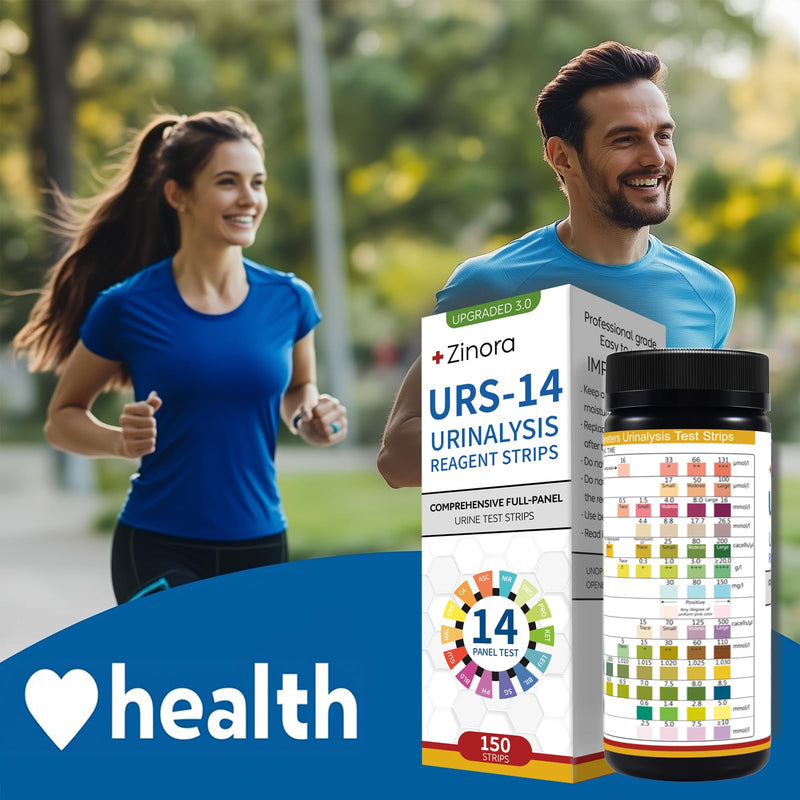 14-Parameters Urine Reagent Strips [150ct], Comprehensive Urinalysis Detection with Fast Full Check-up | Kidney, Liver, UTI, Ketosis - CRE, PRO, BIL, KET, SG +9 More
