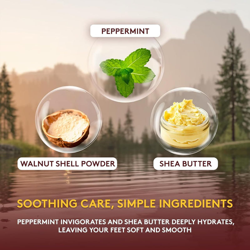 OKAY Peppermint Foot Scrub - Exfoliating Foot Scrub, Foot Exfoliator, Great for Cracked Heels, Pedicures, Dead Skin Remover, Exfoliant for Calluses, Moisturizer for Dry Skin - 6 Oz (Pack of 1) 6 Ounce (Pack of 1)