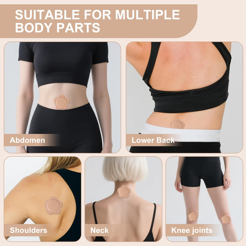 [Australia] - Castor Oil Patches for Belly Button, 100PCS Castor Oil Pack Wraps Organic Cotton Self-Adhesive Castors Oils Pack Anti Leakage Disposable Pads Portable & Breathable No Wash (Oil Not Included) 