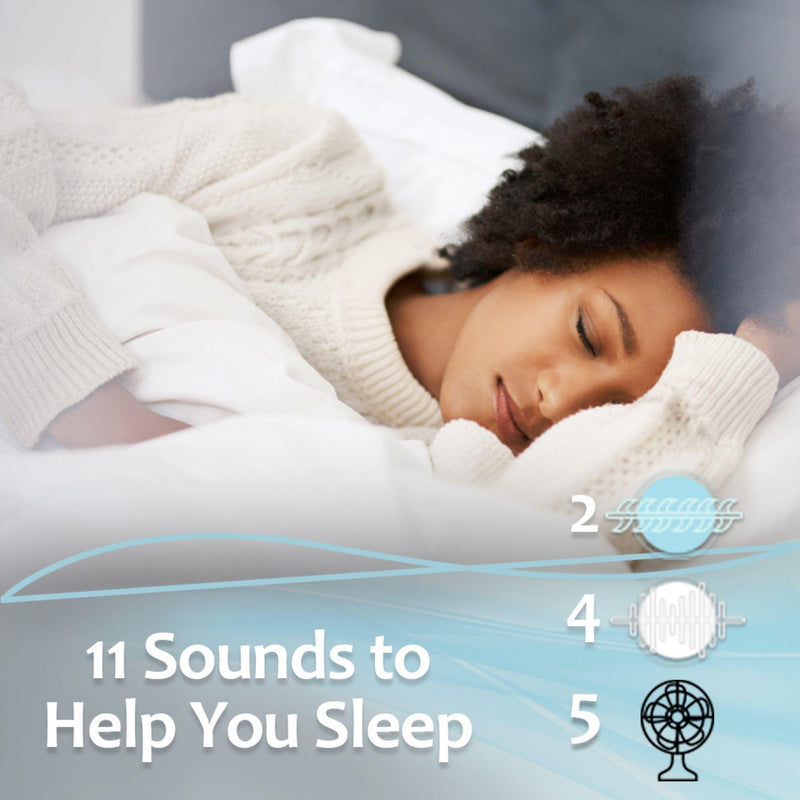 [Australia] - LectroFan Micro2 Non-Looping Sound Machine and Stereo Bluetooth Speaker with White Noise, Fan, and Ocean Sounds for Sleep, Relaxation, Privacy, Study, and Audio Streaming Black 