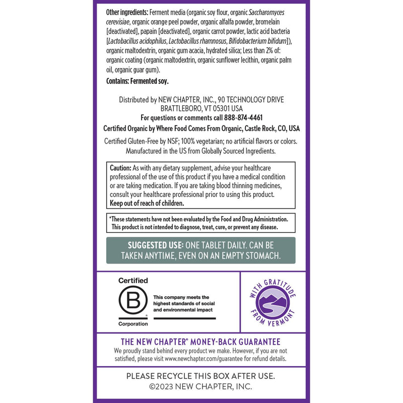 New Chapter One Daily Every Man's Multivitamin 40+ - Offers Eyesight, Immune System & Cellular Energy Support* - Contains Vitamin C, Saw Palmetto & More - Gluten Free & Vegetarian - 72 Tablets 72 Count (Pack of 1)
