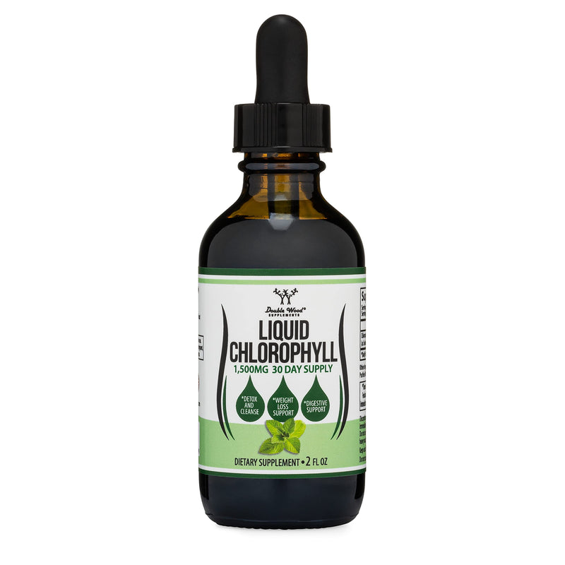 [Australia] - Chlorophyll Liquid Drops - Peppermint Flavored, Vegan Safe (Rich, Full Texture and Taste, Not Watered Down) for Skin Health, and Immune Function (Líquidas de Clorofila) by Double Wood 