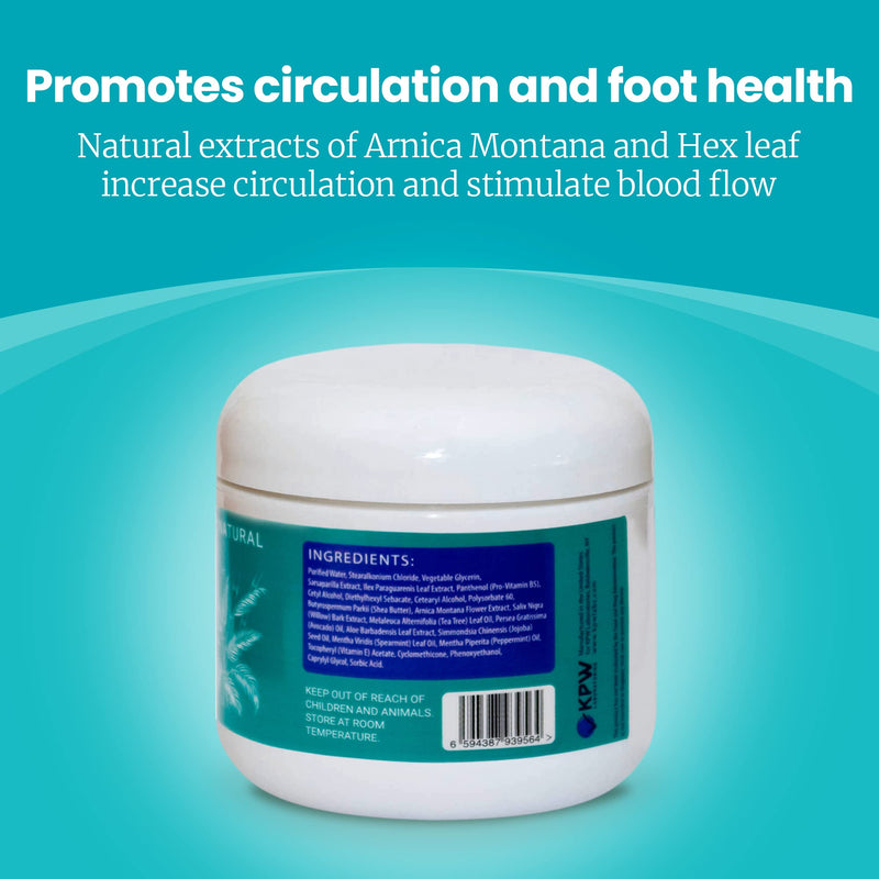 KPW Laboratories for Dry Cracked Heels - All-Natural Foot Care for Women and Men, Hydrating Foot Cream for Dry Feet to Promote Circulation 3 Ounce (Pack of 1)