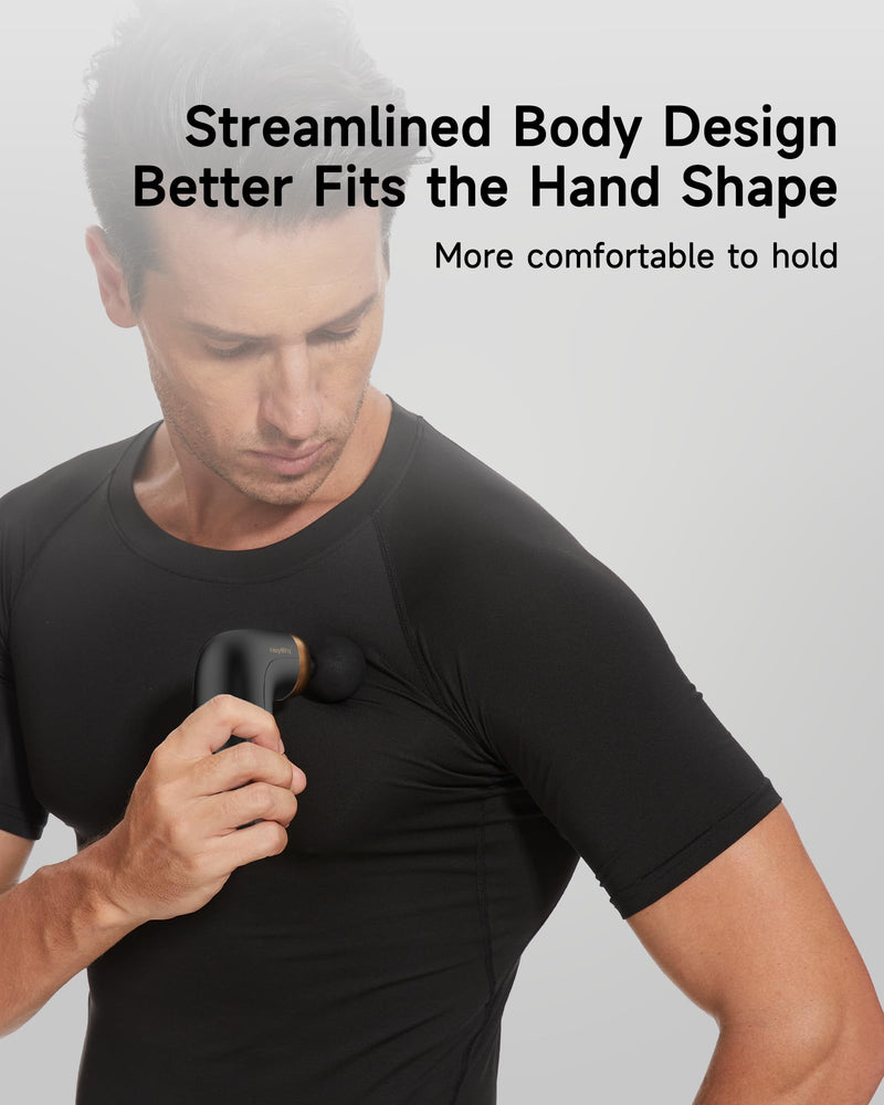 A1 Mini Massage Gun, Portable Deep Tissue Massager, Black | FSA Eligible & HSA Approved 0.6 lb Lightweight Design For Athletes, Travelers And Office Users Seeking Muscle Relaxation.
