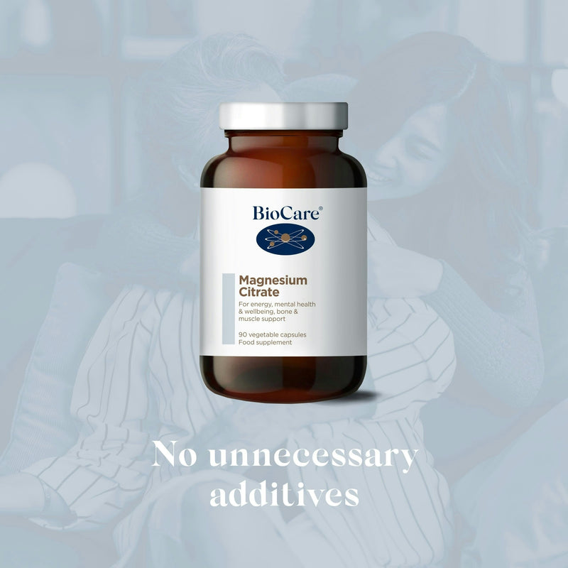BioCare Magnesium Citrate - Optimally Absorbed Magnesium for Energy, Bones and Muscle - 90 Capsules