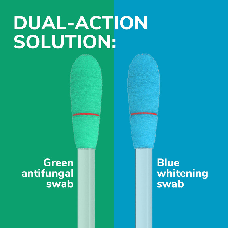 Dr. Scholl’s Fungal Nail Clear & Cure Swabs, 30 ct - Nail Treatment with Tolnaftate to Cure & Relieve Athlete's Foot Fungus Around the Nail + Whitening Swab to Improve Nail Appearance in 2 Days