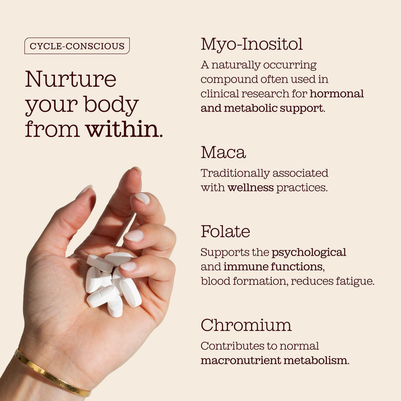 Free Soul Myo-Inositol Ultra Supplement | 4,000mg Myo-Inositol, 200ug Folate, 100ug Chromium Plus 10,000mg Maca for Women | Supplements for Women | Vegan & Gluten-Free | 120 Tablets 1 Month's Supply