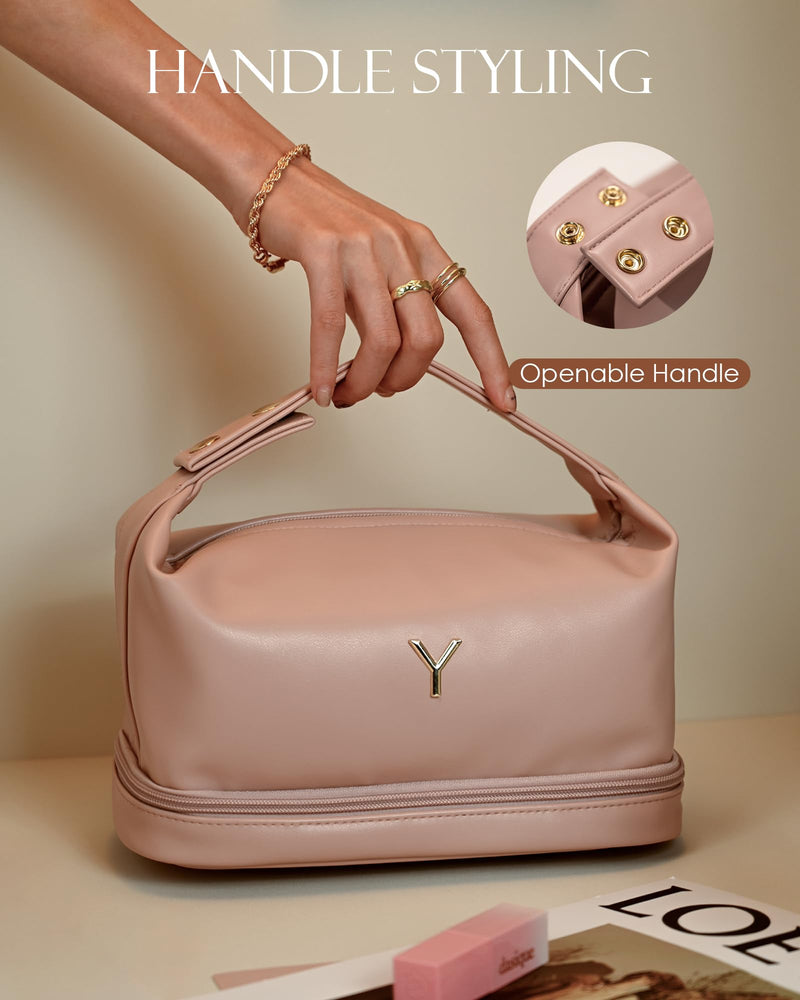 Personalized Makeup Bag + Initial Travel Duffel Bag