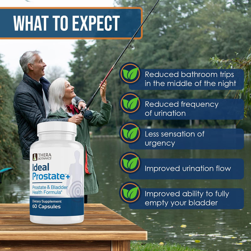 [Australia] - Advanced Men's Prostate Support by Ideal Prostate Plus with Saw Palmetto, Lycopene and More for Natural Prostate Relief 1 Bottle (60 Count) 