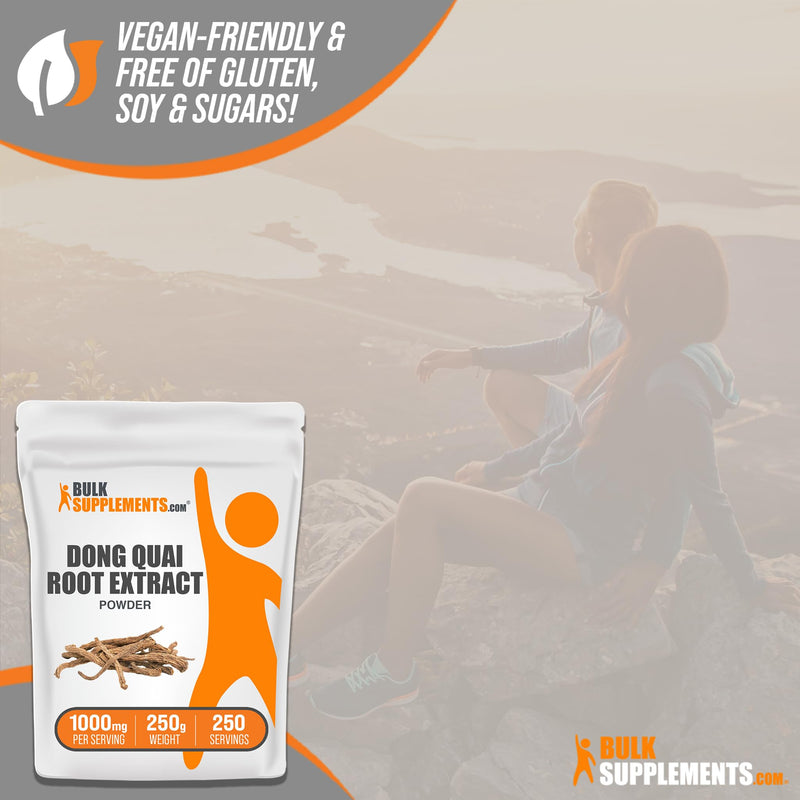 [Australia] - BulkSupplements.com Dong Quai Root Extract Powder - Angelica Root Powder, Dong Quai Herbal Supplements - Vegan & Gluten Free, 1000mg per Serving, 250g (8.8 oz) (Pack of 1) 8.82 Ounce (Pack of 1) 