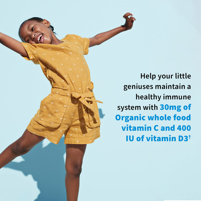 [Australia] - Garden of Life Dr. Formulated Probiotics Organic Kids+ plus Vitamin C & D, Strawberry Banana, Gluten Dairy & Soy Free Immune & Digestive Health Supplement, No Added Sugar, 30 Chewables (Shelf Stable) 