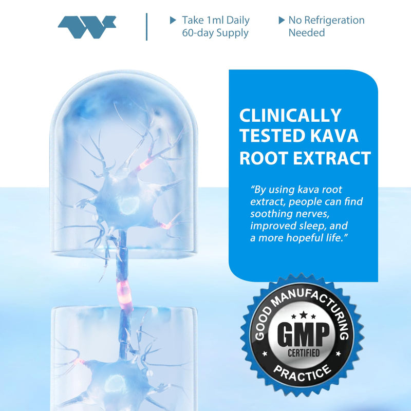 [Australia] - Kava Kava Root Extract - Traditional Botanical Blend for Relaxation - Organic Liquid Drops with Valerian Root & Passion Flower - Vegan, Gluten-Free, Non-GMO - 60ml WhiteÔºàkavaÔºâ 
