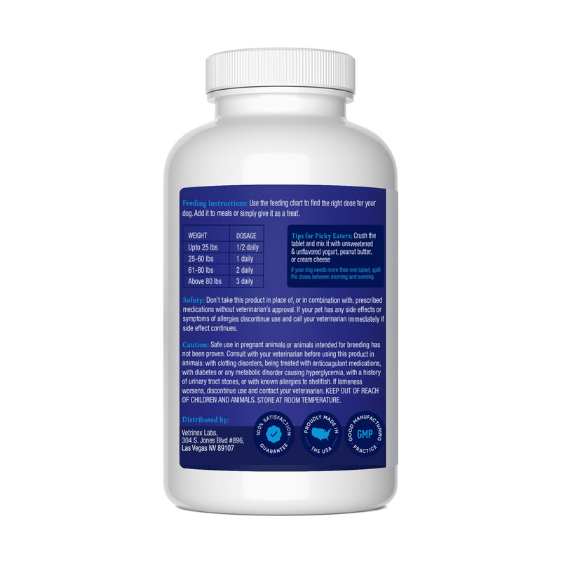 Joint Support Supplement for Large Dogs - Hip and Joint Chewable Tablets for Small, Medium & Large Breed Dogs with Glucosamine, Chondroitin, and MSM, Beef Flavor, 120 Tablets Medium/Large Dogs (More than 45 lbs) - PawsPlanet Australia