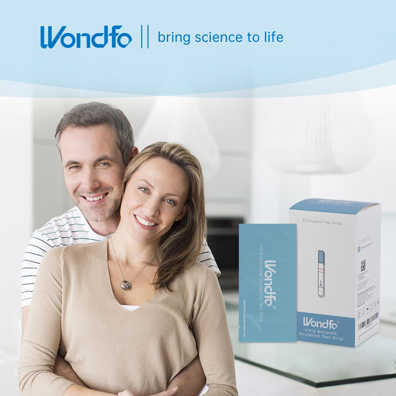 [Australia] - Wondfo Ovulation Test 20x LH 0-65mIU/ml Continuous Prediction of Ovulation Days Fertility Test Strips Quantitative Ovulation Tests for Women at Home Pinpoint 2 Peak Fertility Days 