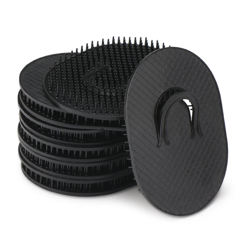 12pcs Palm Brush for Men, Segbeauty Portable Hair Brushes Plastic Beard Comb Shampoo Brushes Pocket Comb Scalp Massage Brush for Travel Finger Palm Brush Set