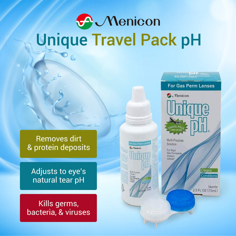 [Australia] - Unique pH Travel Pack- Multipurpose Solution for Gas Permeable Contact Lenses -2.5 Fluid Ounces 