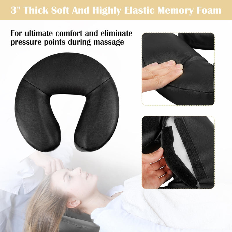 [Australia] - VARIPOWDER Adjustable Massage Table Face Cradle with Pillow Cushion Massage Table Bed Chair Headrest ＆ Face Pillow Massage Platform Head Rest Cushion Cradle for Salon Home Mattress Top Massage Kit Silver 