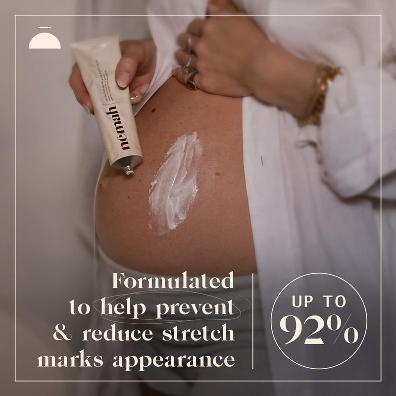 [Australia] - Nemah - Stretch Mark Cream for Pregnancy - Pregnancy Stretch Mark Prevention & Reduction, Postpartum Stretch Mark Cream with Vanistryl, Shea Butter, & Macadamia Oil - Vegan & Cruelty-Free - 3.5 oz. 