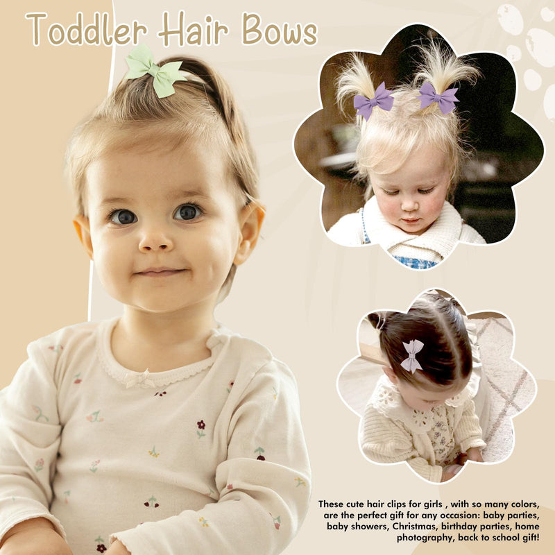 [Australia] - 24PCS 2inch Baby Hair Clips, Oaoleer Baby Girls Fully Lined Baby Bows Hair Pins Tiny Hair Bows Alligator Clips for Baby Girls Infants Toddlers 12 Colors in Pairs (Style D) Style D 